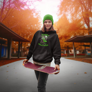 Sudadera Verde Púrpura Feliz Cumpleaños De Lobos Patinando