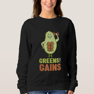 Sudadera Verdes Para Ganancias Vegetariano Vegan Fitness Bo