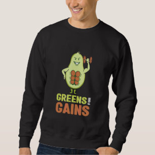 Sudadera Verdes Para Ganancias Vegetariano Vegan Fitness Bo