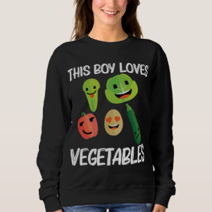Sudadera Verduras divertidas para los niños de frutas de hu