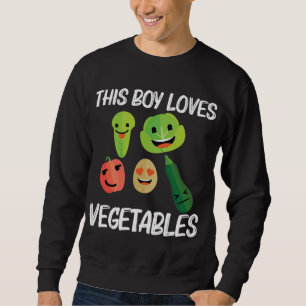 Sudadera Verduras divertidas para los niños de frutas de hu
