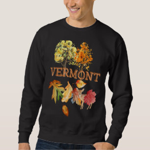 Sudadera Vermont Bonito Viaje de Otoño Hojas Vacaciones Tur