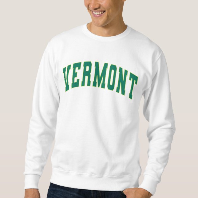 Sudadera Vermont Vintage Varsity College Style (Anverso)