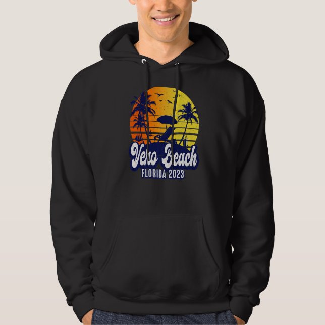 Sudadera Vero Beach 2023 Florida Sunset Beach Retro Premium (Anverso)