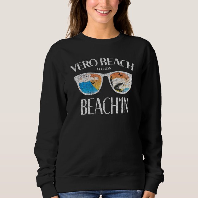 Sudadera Vero Beach Florida Beach Vacation Sunset (Anverso)
