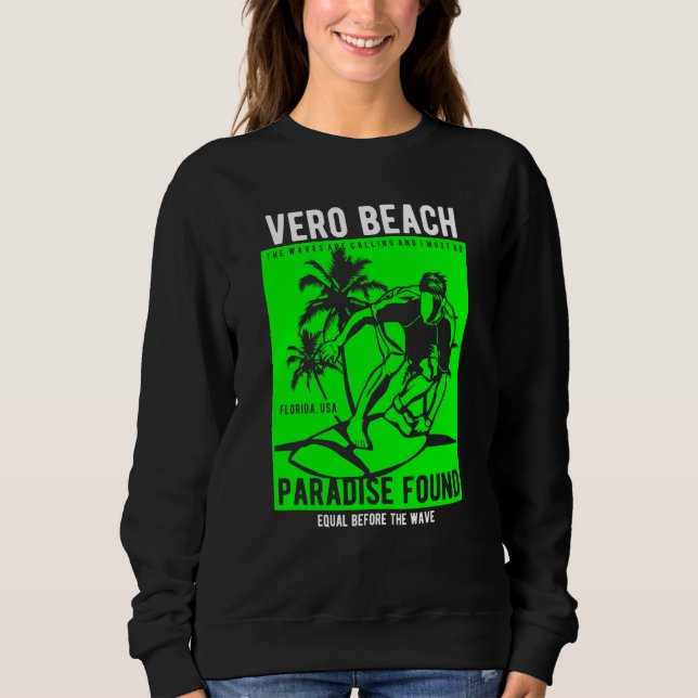 Sudadera Vero Beach Florida Retro Style Souvenir  1 (Anverso)