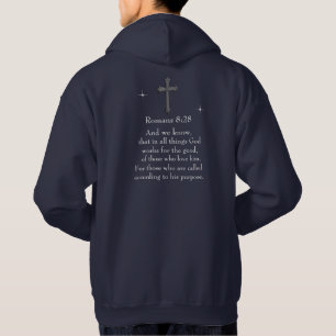 Sudadera versículo bíblico cristiano Romanos 8:28