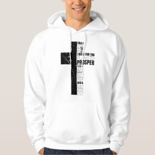 Sudadera Versículo de la Biblia cristiana Cruz Religiosa