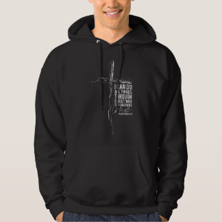 Sudadera Versículo de la Biblia Cristiana Cruz Religiosa