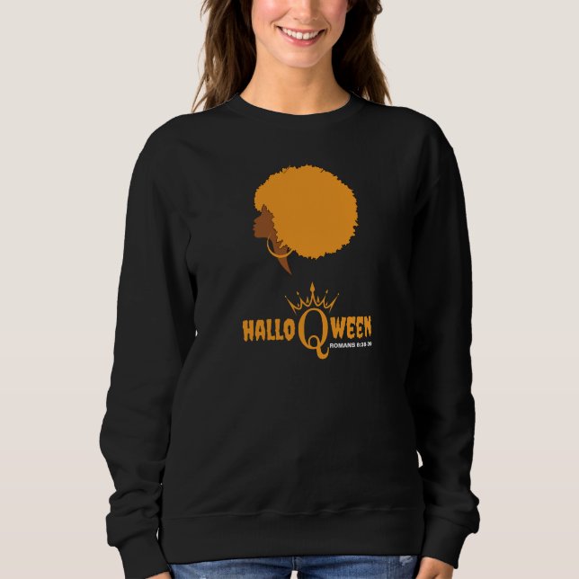 Sudadera Versículo de la Biblia de Halloween cristiano AFRO (Anverso)
