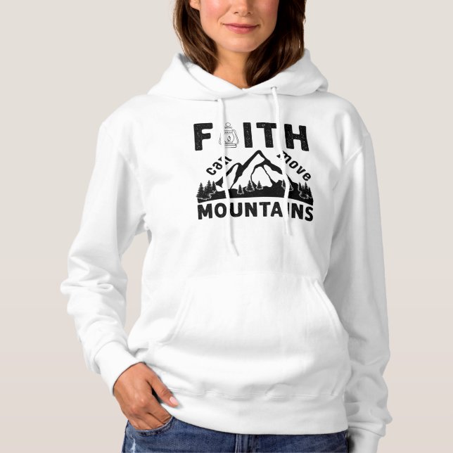 Sudadera Versículo de la Biblia La Fe Mueve Montañas (Anverso)