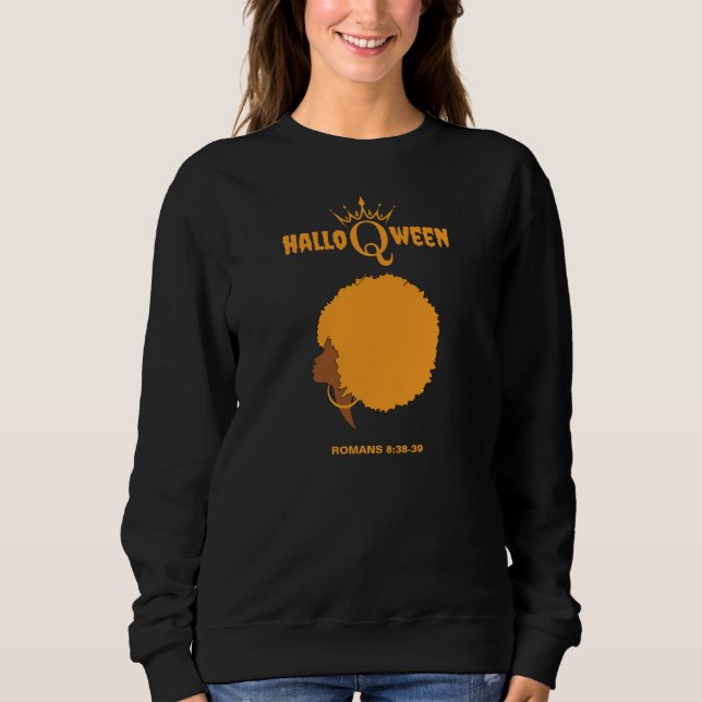 Sudadera Verso de la Biblia Cristiana de Halloween AFRO QUE (Anverso)