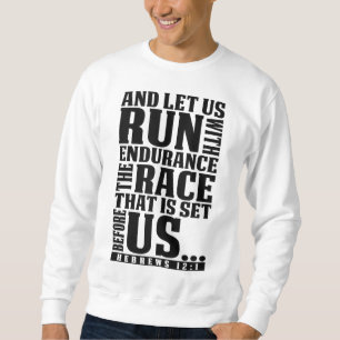 Sudadera Verso de la Biblia Cristiana Que Corramos Con Ru D