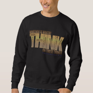 Sudadera Verso de la Biblia: Filipinas 4:8