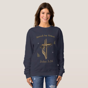 Sudadera Verso de la Biblia salvado por Grace