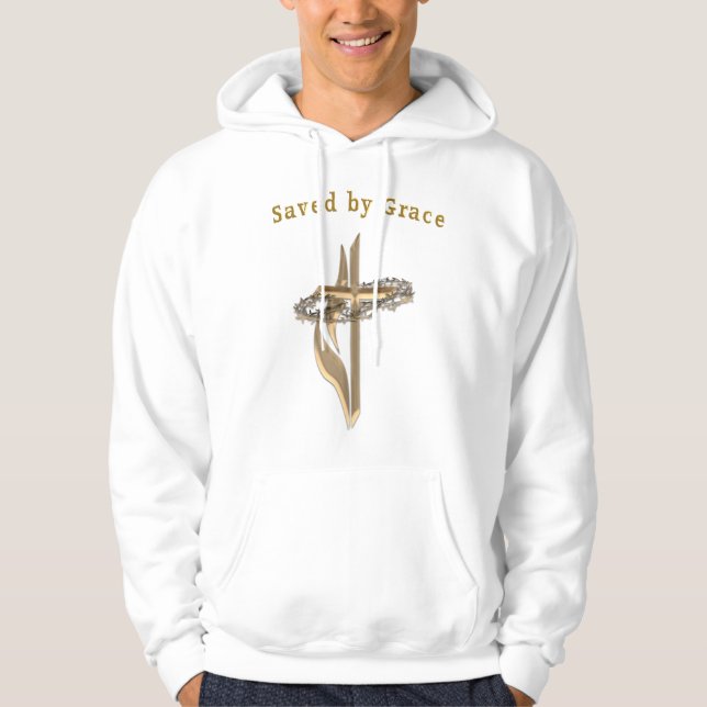Sudadera Verso de la Biblia salvado por Grace (Anverso)