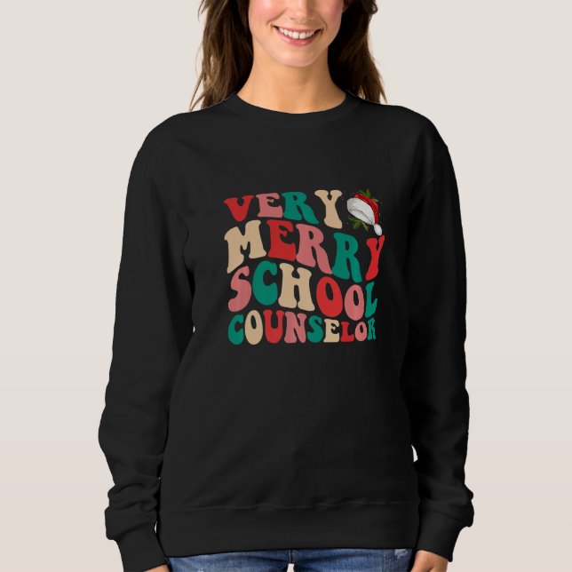 Sudadera Very Merry School Counselor Elf Christmas School P (Anverso)