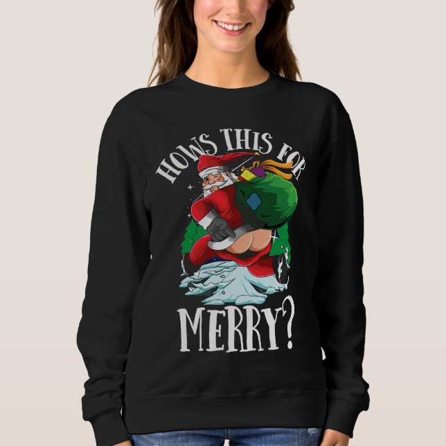 Sudadera Very naughty Santa List Merry Jolly Christmas (Anverso)