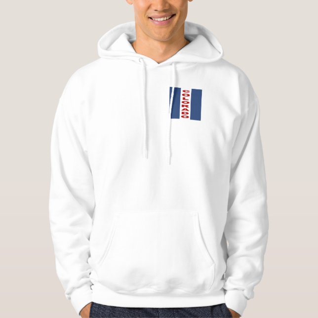 SUDADERA VESTE A CAPUCHE BLANCHE DISEÑE COLORADO USA (Anverso)