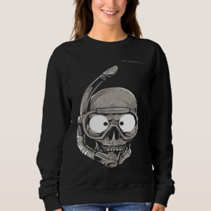 Sudadera Vestido con estampado de cara de cráneo con máscar