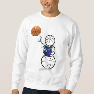 Sudadera Vestimenta de Navidades de snowman de baloncesto