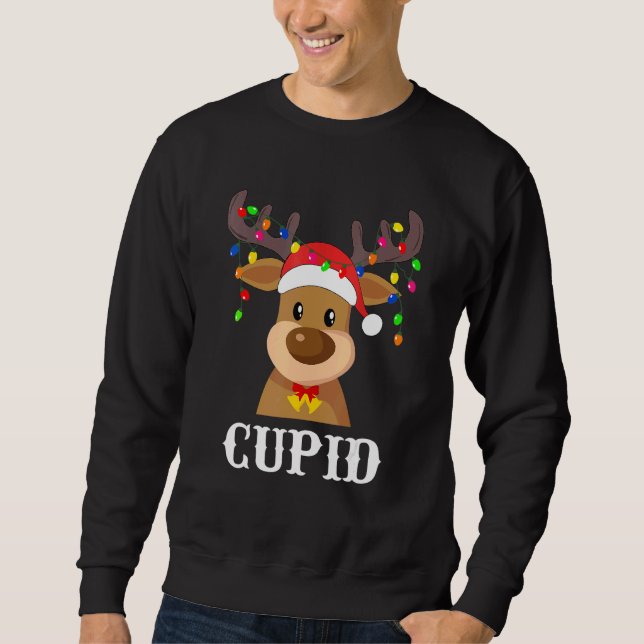 Sudadera Vestuario de grupo Santa Reindeer Cupido Xmas (Anverso)