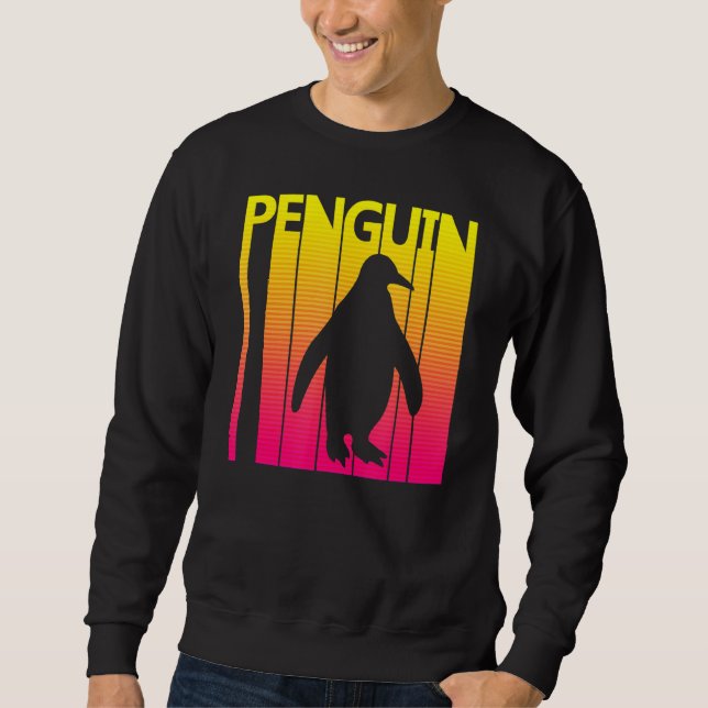 Sudadera Vestuario retro de animales pingüinos (Anverso)
