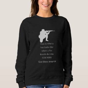 Sudadera Vet Kneels Veterans Vets American Patriotic Servic