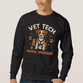 Sudadera Vet Tech Animal Whisperer Cute Cuppy Stethoscope
