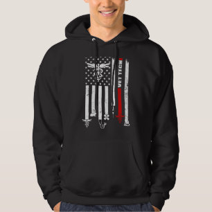 Sudadera Vet Tech Ee.Uu. Bandera Mascotas Veterinarios Técn
