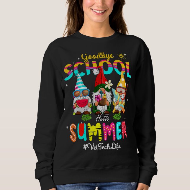 Sudadera Vet Tech Gnome Escuela de Adiós Hola (Anverso)