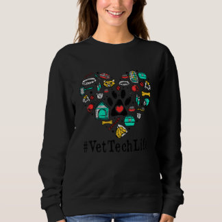 Sudadera Vet Tech Life Veterinary Technician Student Paw Pr