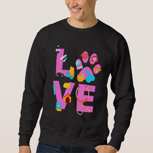 Sudadera Vet Tech Love  Veterinary Technician 3 (Anverso)