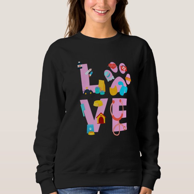 Sudadera Vet Tech Love  Veterinary Technician  4 (Anverso)