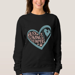 Sudadera Vet Tech Veterinaria Ocupada Salvando A Todos Los