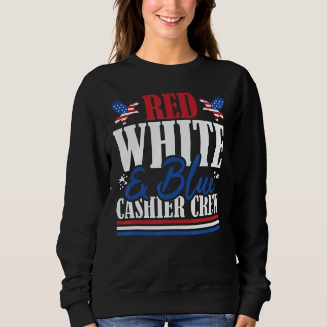 Sudadera Veteran US Flag Red White & Blue Cashier Crew (Anverso)