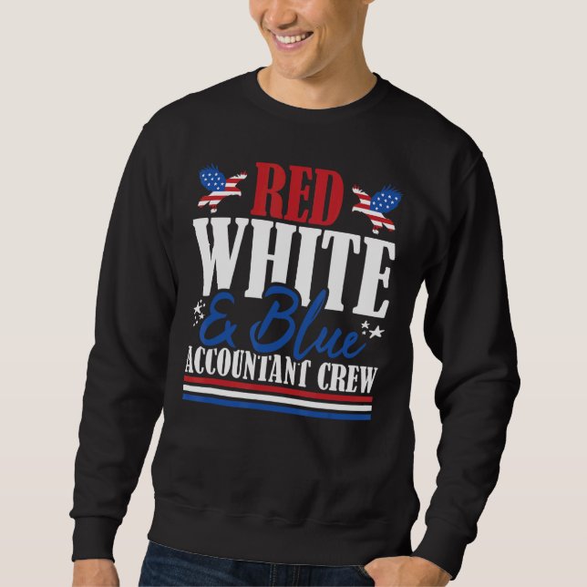 Sudadera Veterana tripulación de contable roja y azul de la (Anverso)