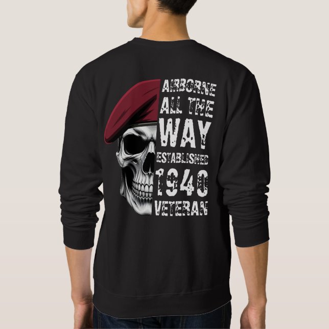 Sudadera Veterano Aerotransportado Siempre (Reverso)