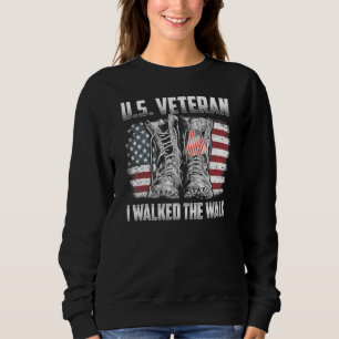 Sudadera Veterano De Ee. Uu. Caminé Por Los Boots De Combat