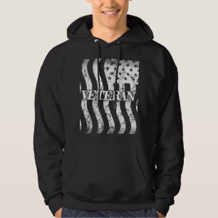 Sudadera Veterano de EE. UU. - vertical vintage blanco