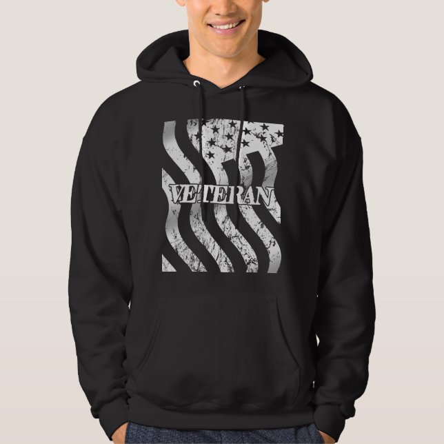Sudadera Veterano de EE. UU. - vintage blanco (Anverso)