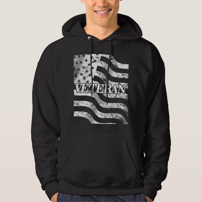 Sudadera Veterano de EE. UU. - vintage blanco (Anverso)