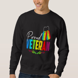 Sudadera Veterano orgulloso transmilitar LGBTQ Rainbow Gay