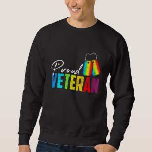 Sudadera Veterano orgulloso transmilitar LGBTQ Rainbow Gay 