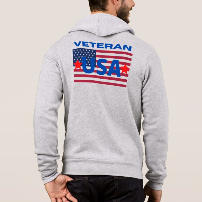 Sudadera Veterano original USA VERDADERO CLASSIC TEES (Reverso)