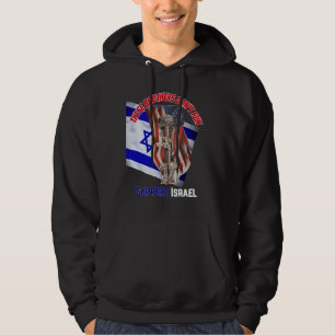 Sudadera Veteranos estadounidenses apoyan a Israel y a esto