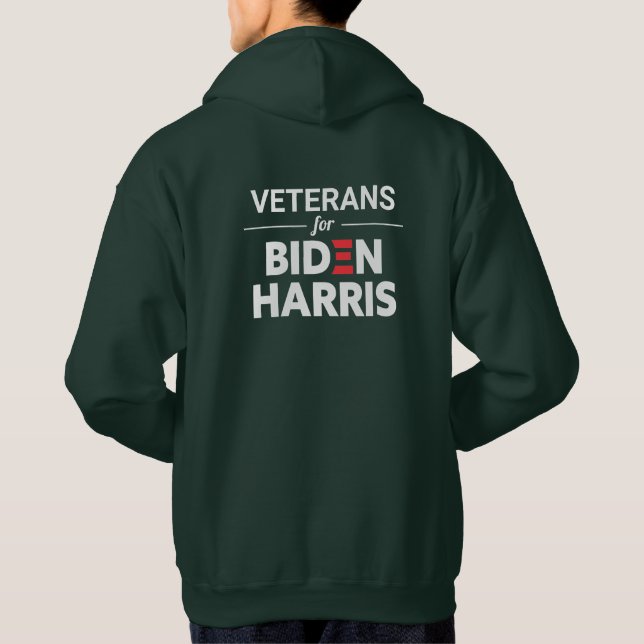 Sudadera Veteranos para el Personalizado Biden Harris Texto (Reverso)