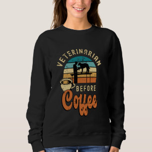 Sudadera Veterinaria Antes De Clínica Animal Café Lover Vet