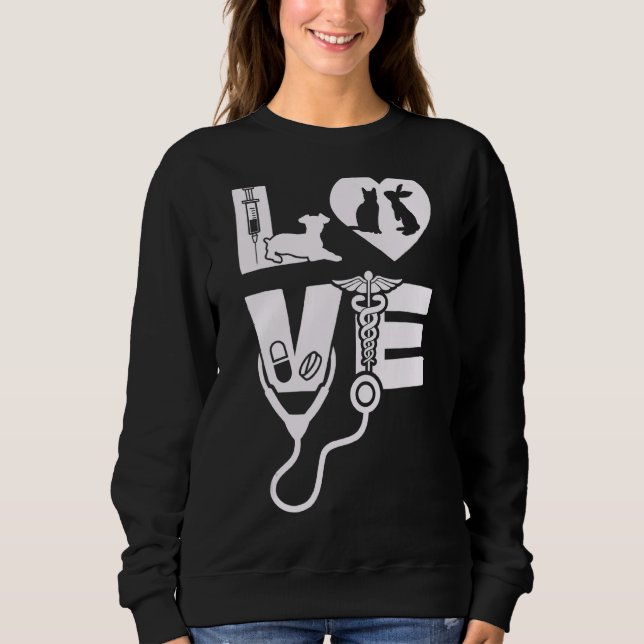 Sudadera Veterinaria Médica Veterinaria Animales Veterinari (Anverso)