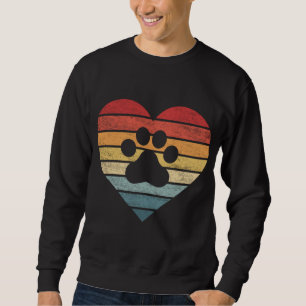 Sudadera Veterinaria Vet Tech Retro Sunset Paw Print Dog C